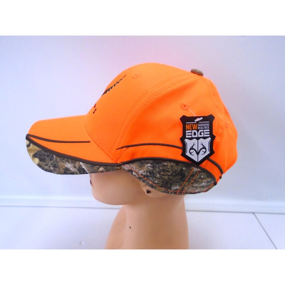 Reeltree Edge MEEMOS Blaze Orange Hunting Hat Cap Camo Trim Embroidered NWT - Picture 3 of 11